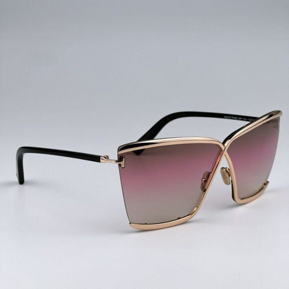 NEW Tom Ford FT0936/S Elle-02 28F Gold Gradient Smoke Butterfly Women Sunglasses - Picture 6 of 11